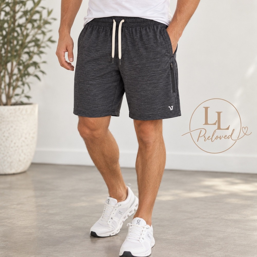 Vuori Ponto Performance Shorts Mens XL Black V344 Athletic Athleisure Gym Lounge